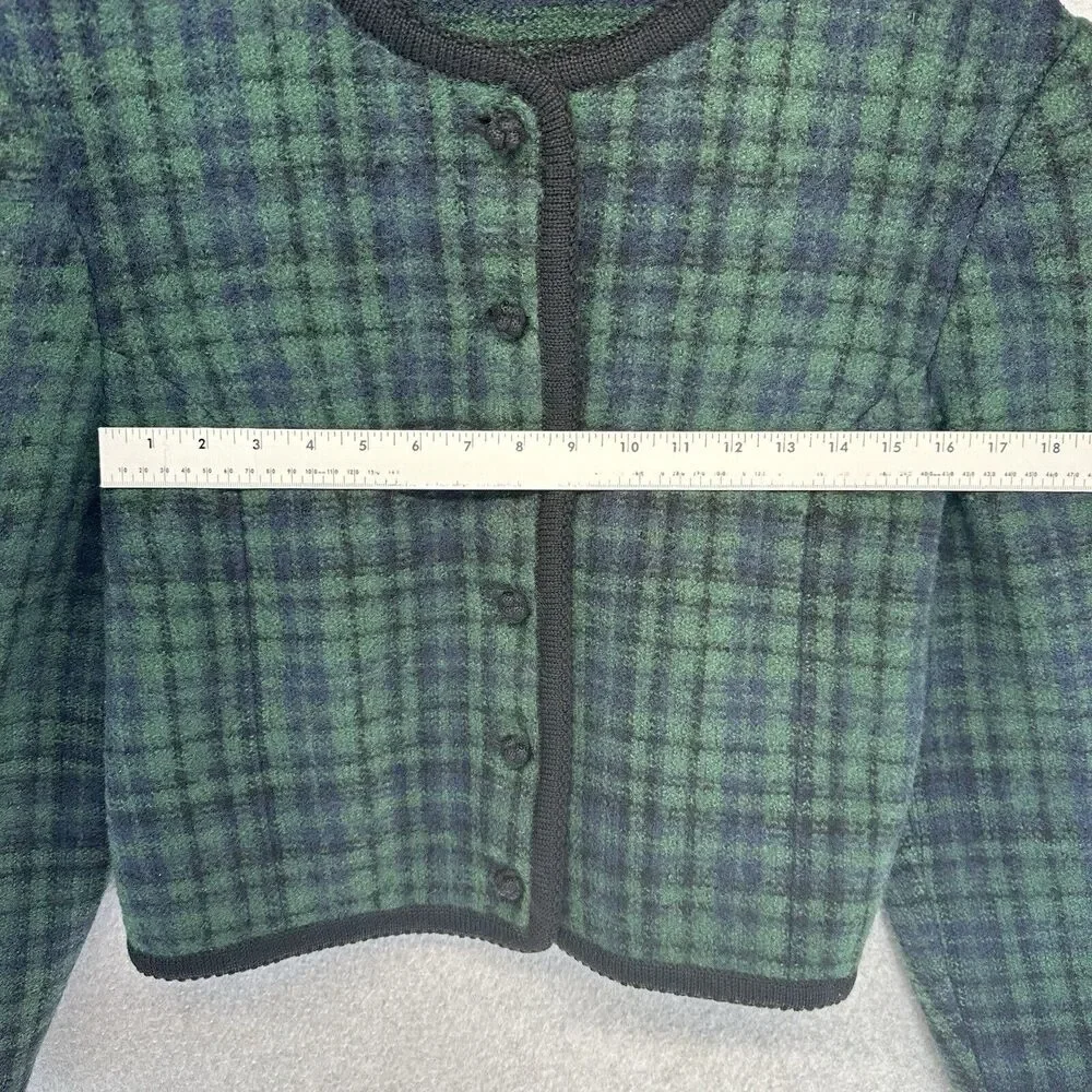 Lands End Womens Knit Sweater Size 10 Regular 100% Wool Button Up Long Sleeve - Picture 3 of 9